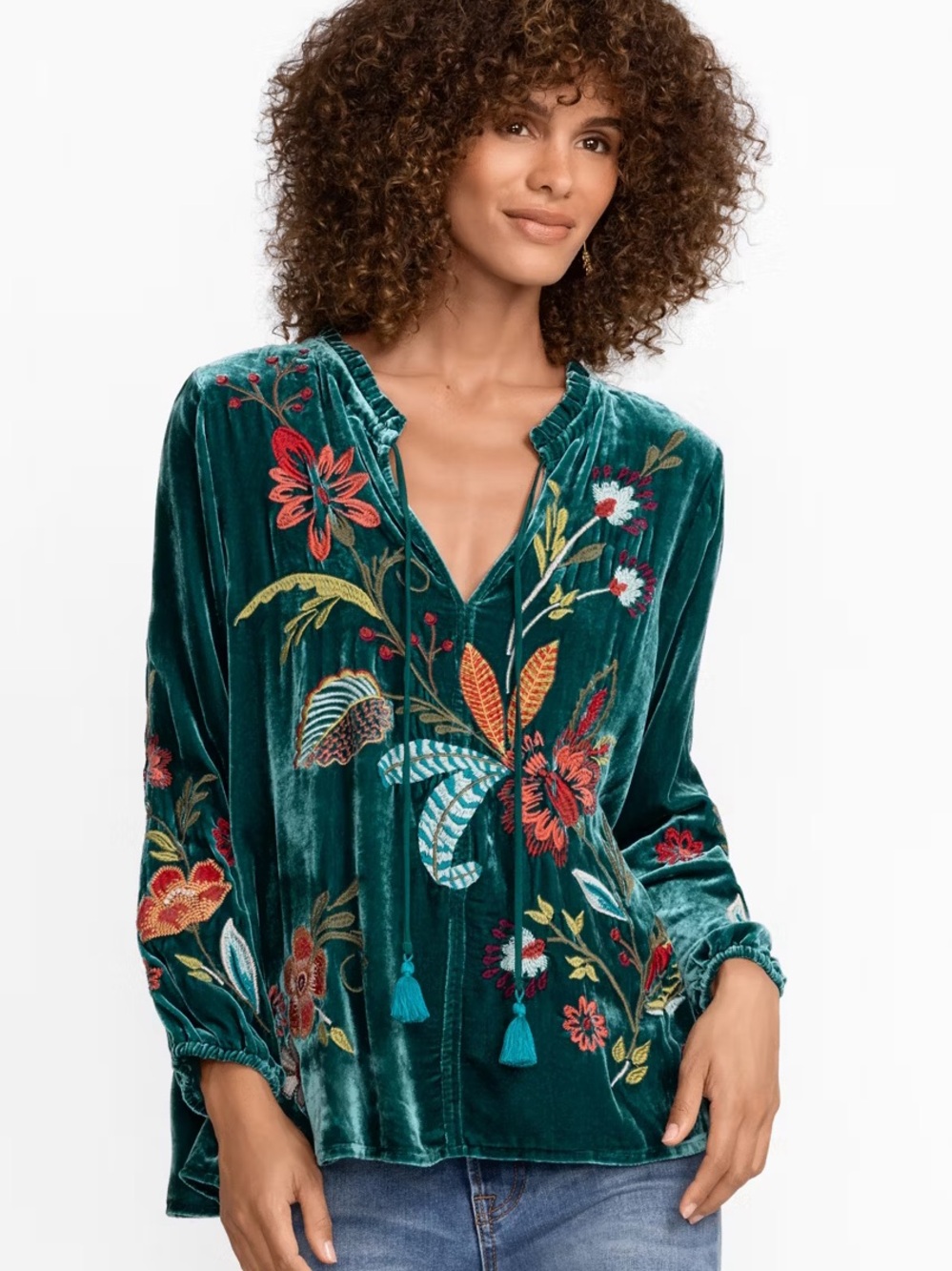 Johnny Was ISABELLA VELVET FIELD BLOUSE